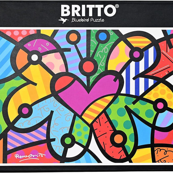 Bluebird Romero Britto - Heart Butterfly Jigsaw Puzzle (2000 Pieces)