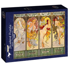 Bluebird Art Mucha - Four Seasons, 1900 Jigsaw Puzzle (1000 Pieces)