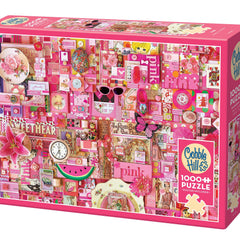 Cobble Hill Pink Jigsaw Puzzle (1000 Pieces)