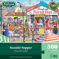 Falcon Deluxe Seaside Supper Jigsaw Puzzle Jigsaw Puzzle (500 Pieces)