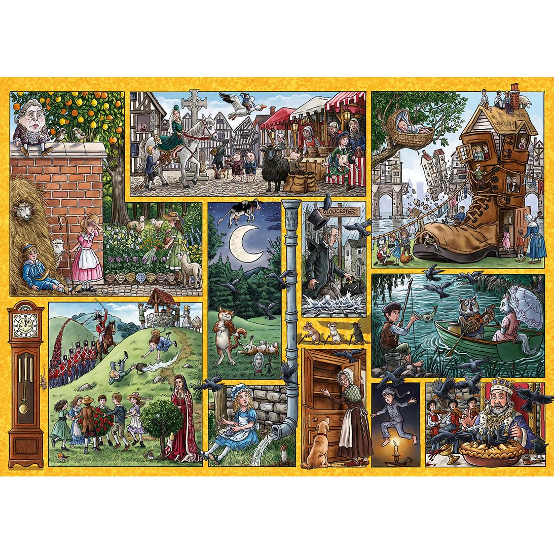 Gibsons Nursery Rhymes Through Time Jigsaw Puzzle (1000 Pieces)