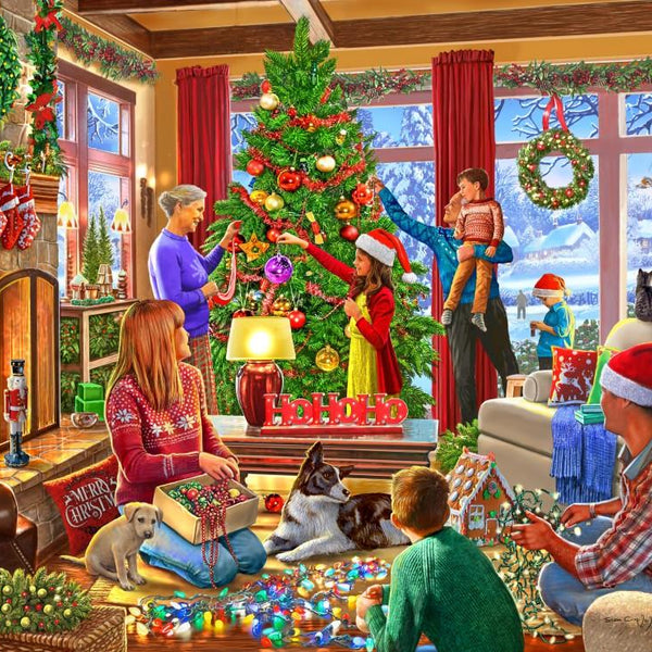 Bluebird Christmas Decorating Jigsaw Puzzle (2000 Pieces)