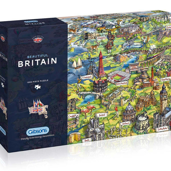 Gibsons Beautiful Britain Jigsaw Puzzle (1000 Pieces) - DAMAGED