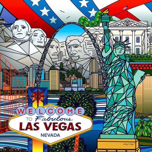 Enjoy American Landmarks Collage Jigsaw Puzzle (1000 Pieces)