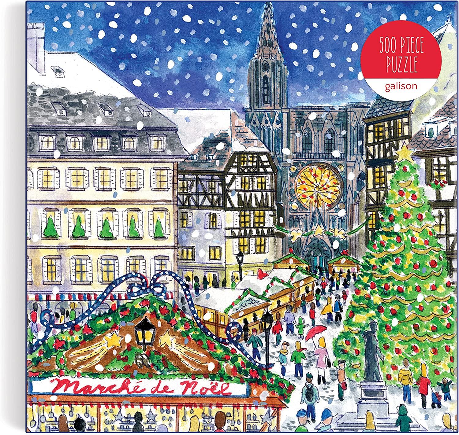 Galison Christmas in France, Michael Storrings Jigsaw Puzzle (500 Pieces)