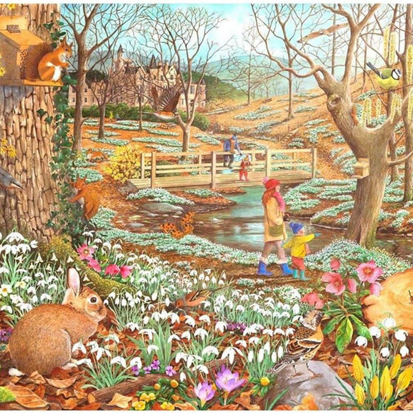 House of Puzzles Snowdrop Walk - Big Jigsaw Puzzle (500 XL Pieces)