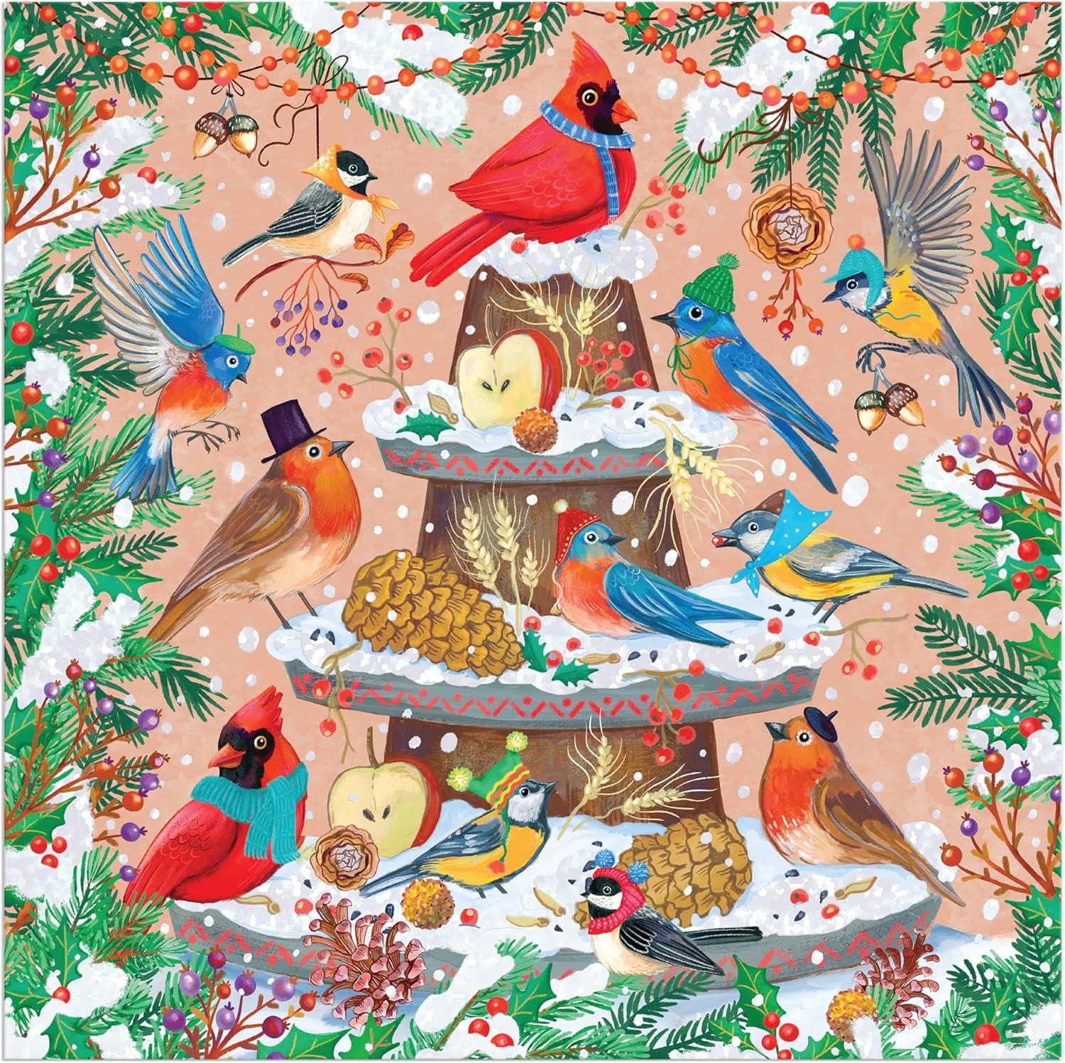 Galison Festive Feathers Foil Jigsaw Puzzle (500 Pieces)