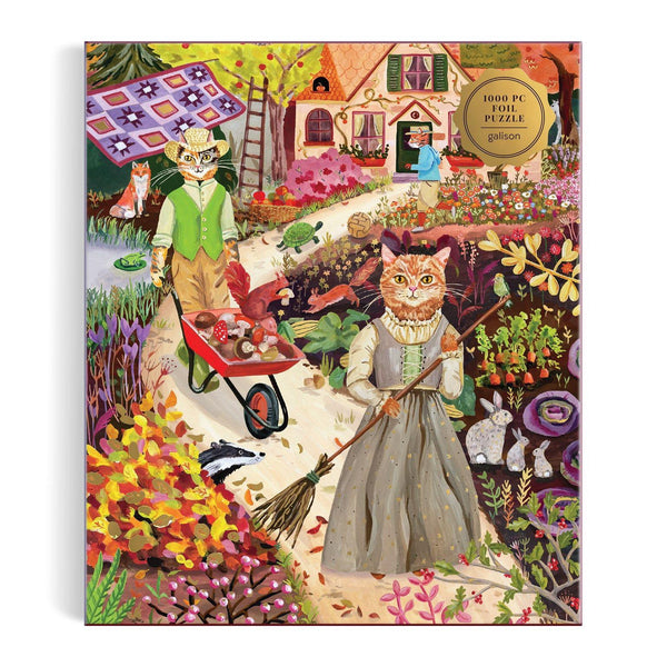 Galison Cottage Cats Foil Jigsaw Puzzle (1000 Pieces)