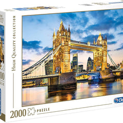 Clementoni Tower Bridge at Dusk High Quality Jigsaw Puzzle (2000 Pieces) - DAMAGED