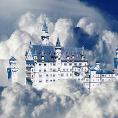 Bluebird Neuschwanstein Castle in Clouds Jigsaw Puzzle (500 Pieces)