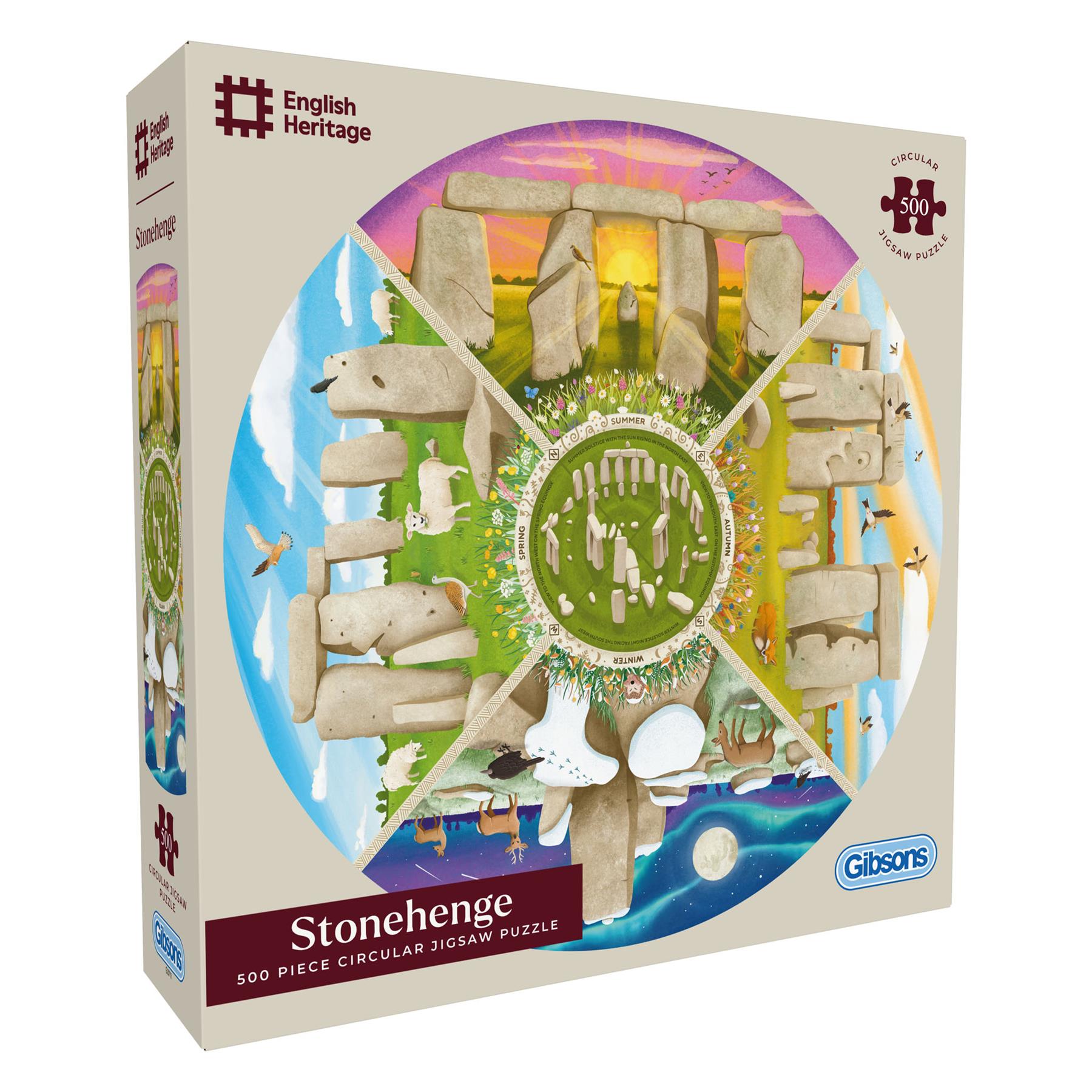 Gibsons Engligh Heritage Stonehenge Circular Jigsaw Puzzle (500 Pieces)