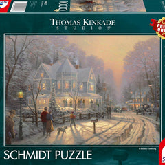 Schmidt Thomas Kinkade A Holiday Gathering Jigsaw Puzzle (1000 Pieces)