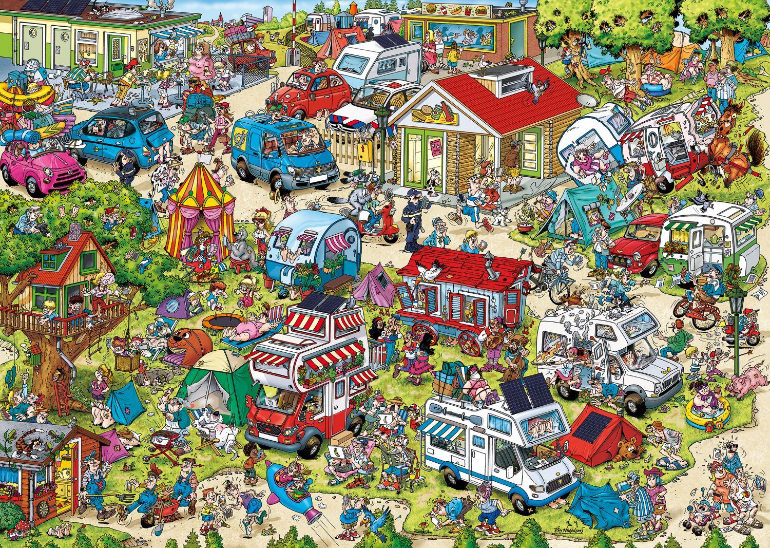 Ravensburger Ray's Comic Series The Campsite Jigsaw Puzzle (1000 Pieces) DAMAGED BOX