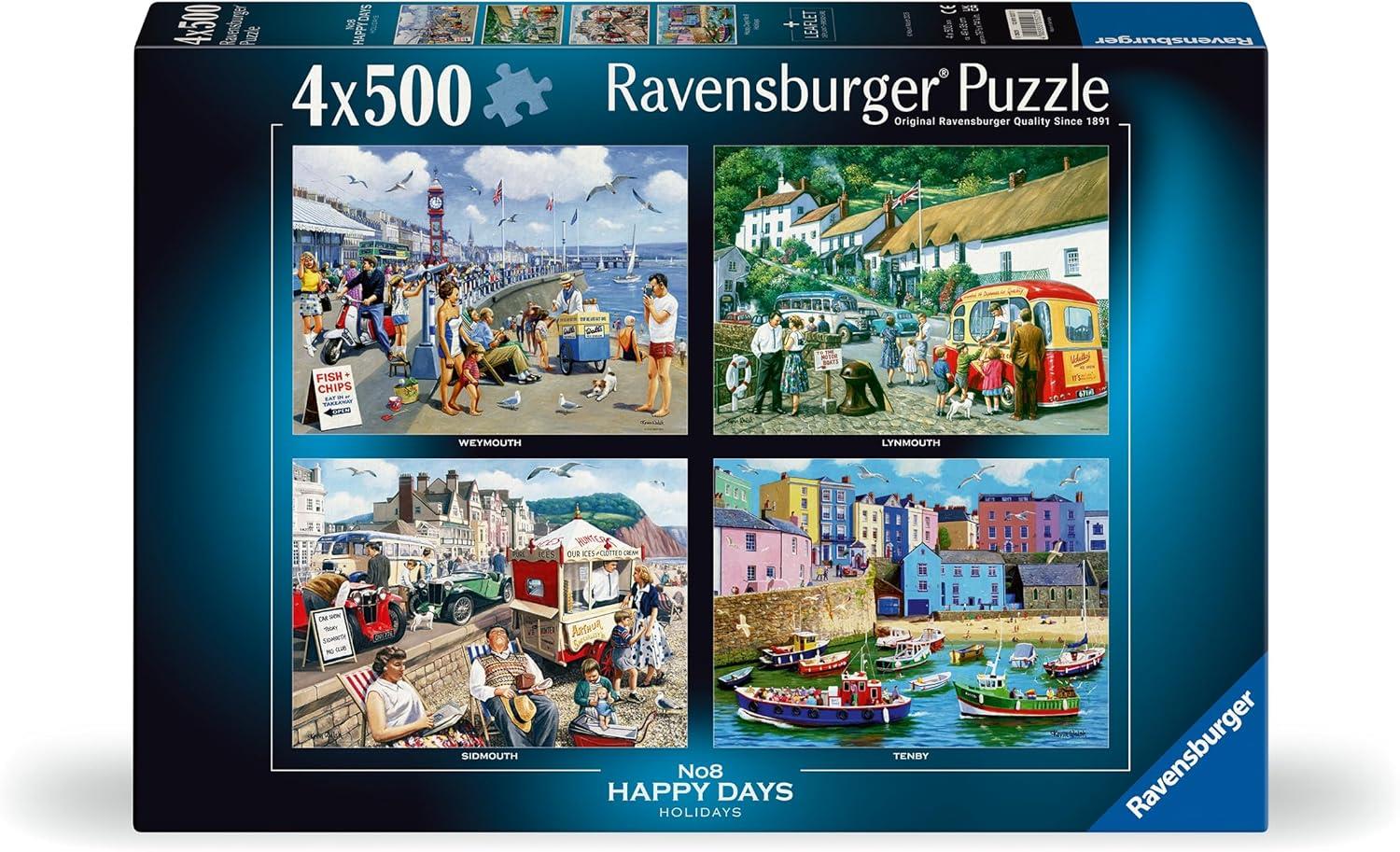 Ravensburger Happy Days No 8 Jigsaw Puzzle (Holidays 4 x 500 Pieces)