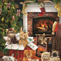 Cobble Hill Christmas Kittens Jigsaw Puzzle (1000 Pieces)