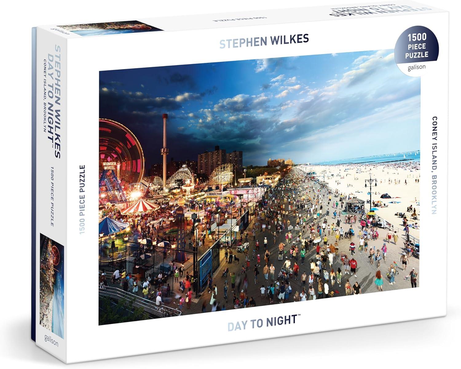 Galison Stephen Wilkes Day To Night Coney Island Jigsaw Puzzle (1500 Pieces)