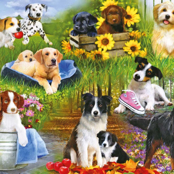 Gibsons Playful Pups Jigsaw Puzzle (500 Pieces)
