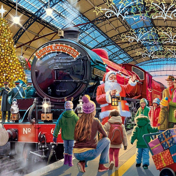 Falcon Deluxe Santa at the Station Jigsaw Puzzle (1000 Pieces)