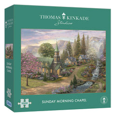 Gibsons Kinkade Sunday Morning Chapel Jigsaw Puzzle (1000 Pieces)