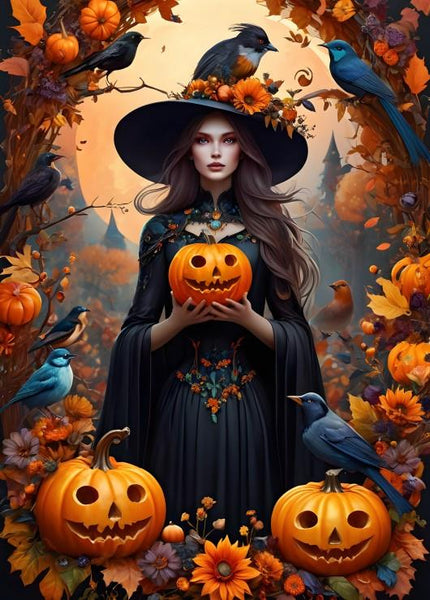 Bluebird Halloween Witch Jigsaw Puzzle (500 Pieces)