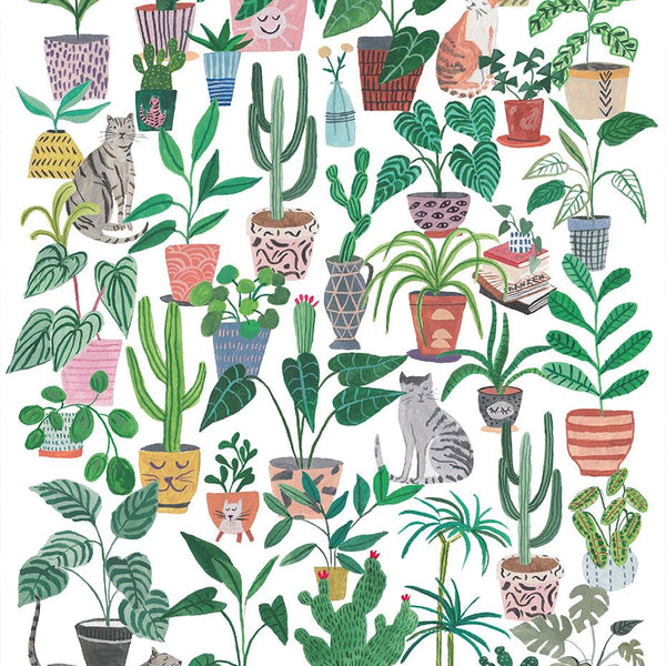Pieces & Peace Cats and Plants Jigsaw Puzzle (500 Pieces)