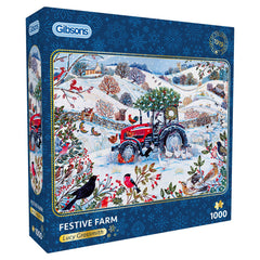 Gibsons Festive Farm Jigsaw Puzzle (1000 Pieces)