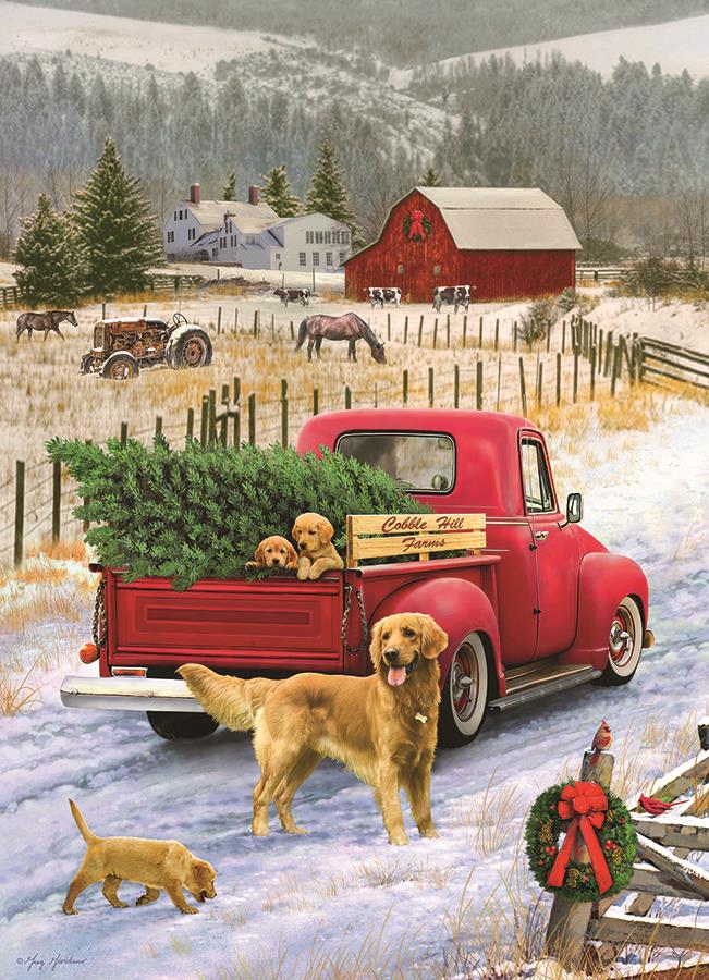 Cobble Hill Christmas on the Farm Jigsaw Puzzle (1000 Pieces)