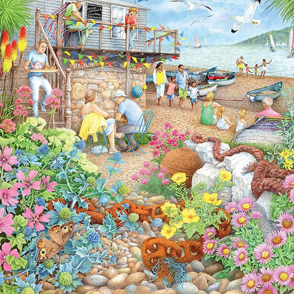 Ravensburger Cosy Cafe No. 1 Beach Garden Cafe Jigsaw Puzzle (1000 Pieces) DAMAGED BOX