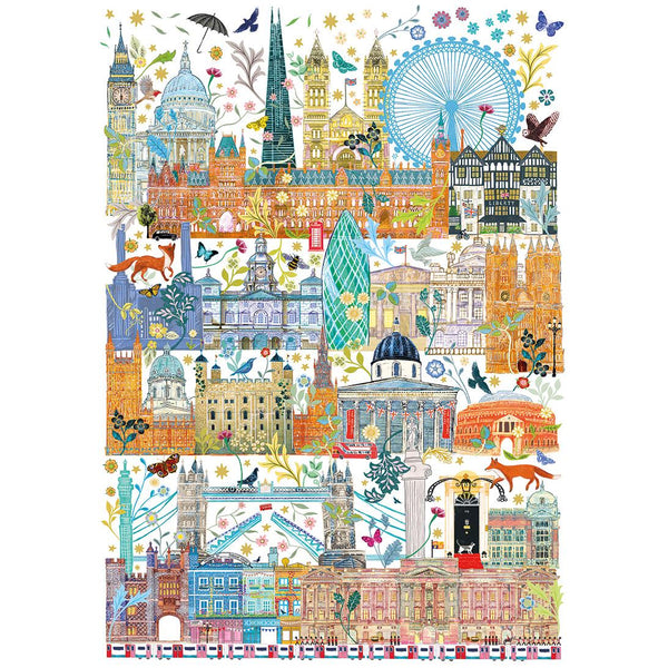 Gibsons London Skyline, White Logo Jigsaw Puzzle (1000 Pieces)