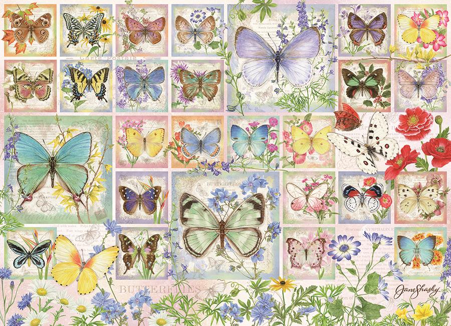 Cobble Hill Butterfly Tiles Jigsaw Puzzle (500 XL Pieces)