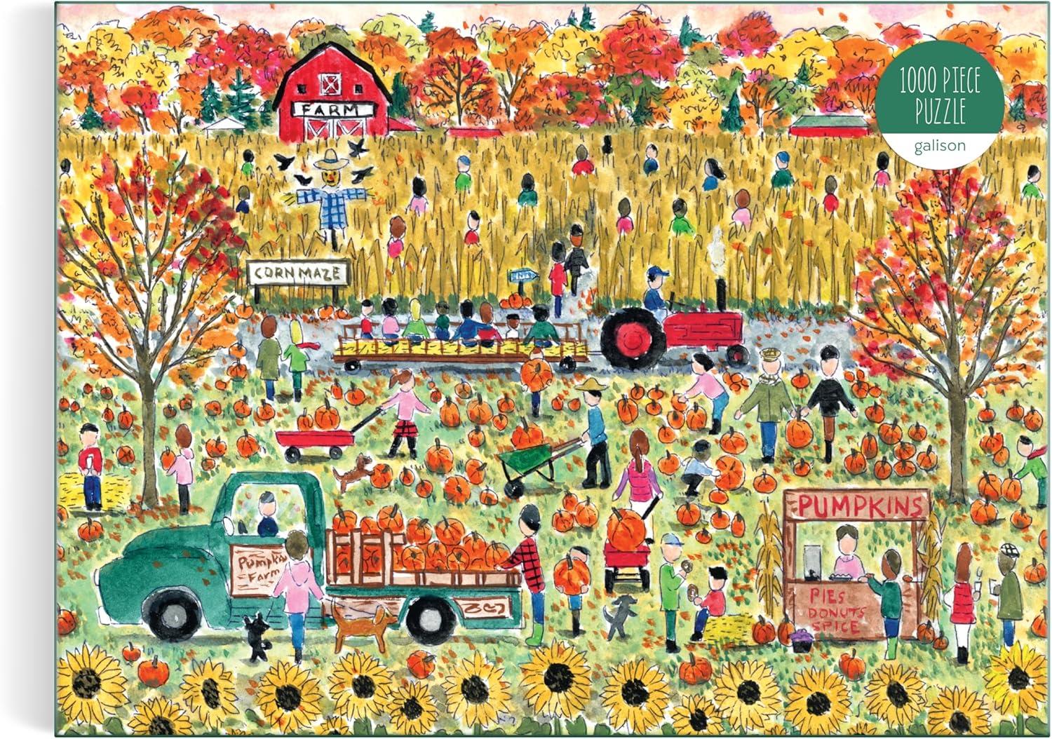 Galison Pumpkin Patch, Michael Storrings Jigsaw Puzzle (1000 Pieces)