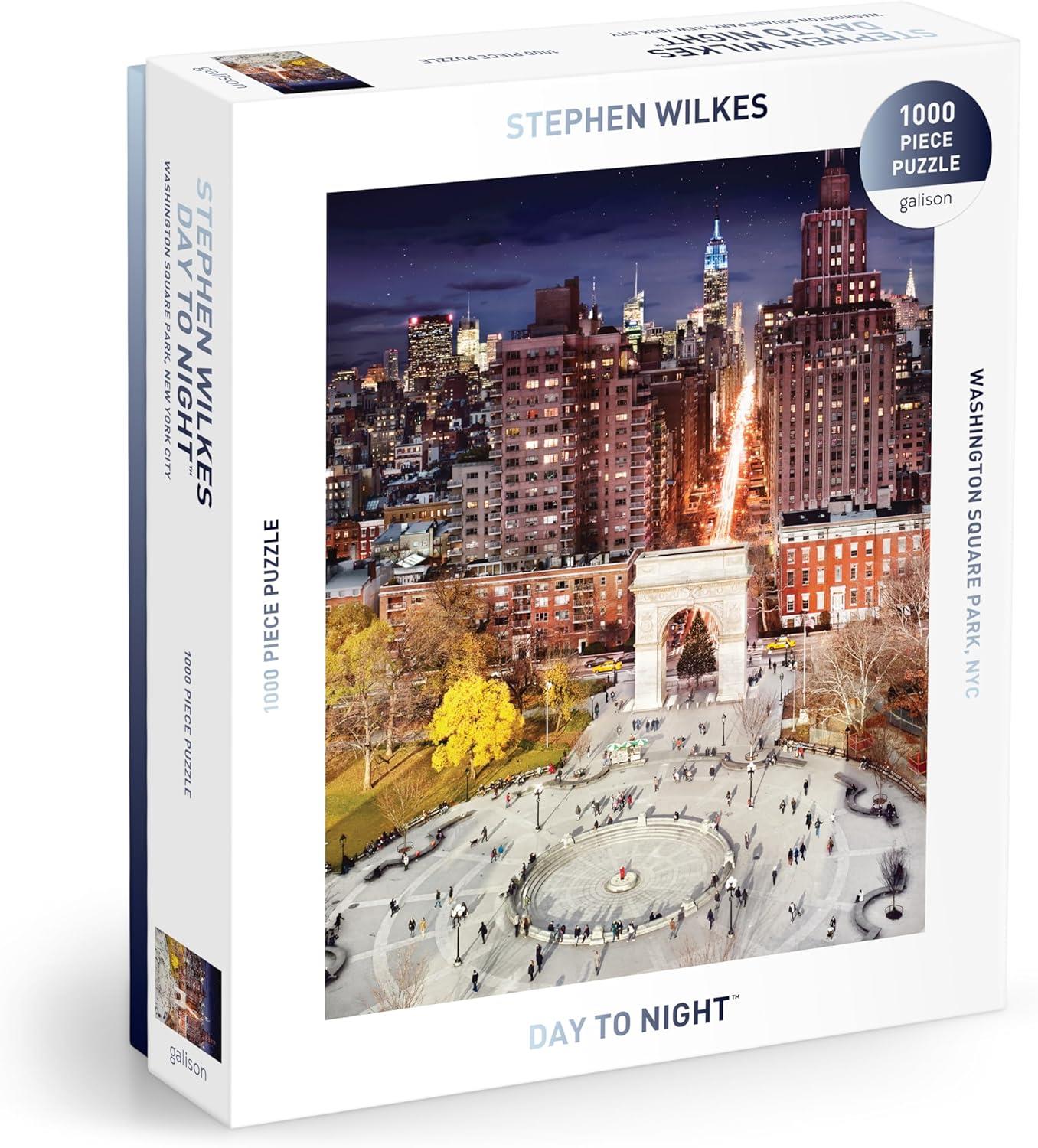 Galison Stephen Wilkes Day To Night Washington Square Park Jigsaw Puzzle (1000 Pieces)