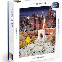 Galison Stephen Wilkes Day To Night Washington Square Park Jigsaw Puzzle (1000 Pieces)