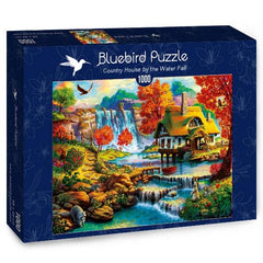 Bluebird Country House by the Water Fall Jigsaw Puzzle (1000 Pieces)