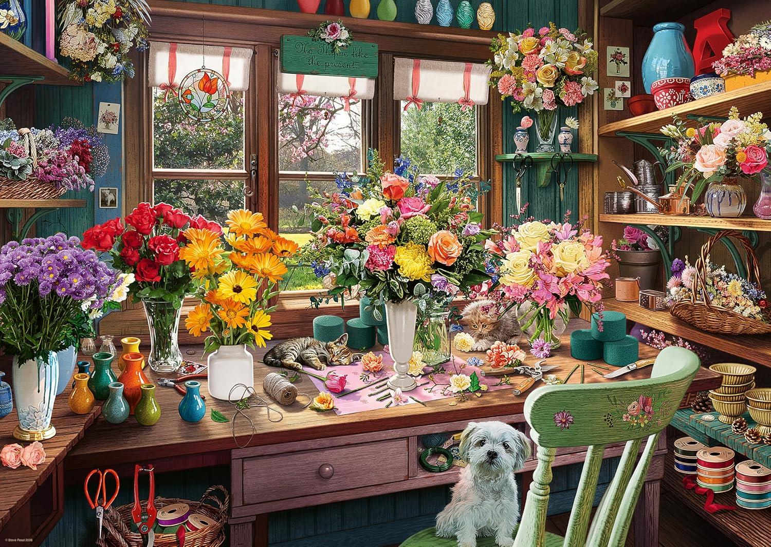 Ravensburger My Haven No.13 The Flower Arrangers Shed Jigsaw Puzzle (1000 Pieces)