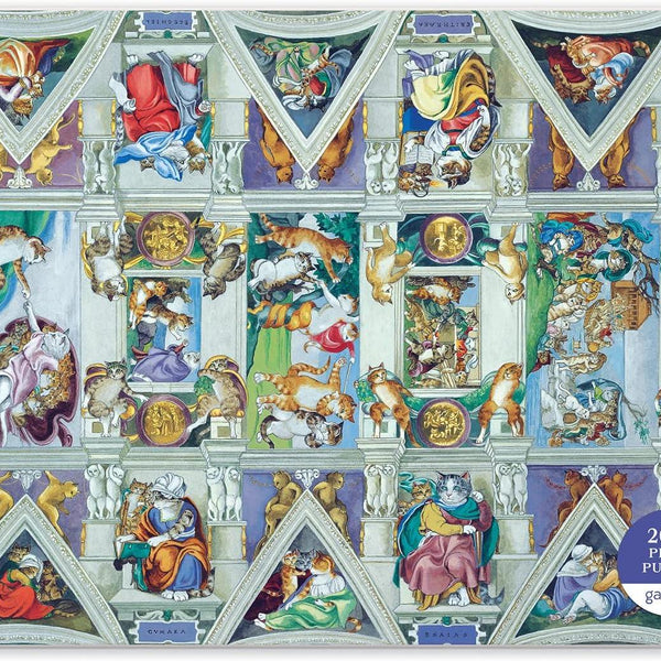Galison Sistine Chapel Ceiling Meowsterpiece of Western Art Jigsaw Puzzle (2000 Pieces)