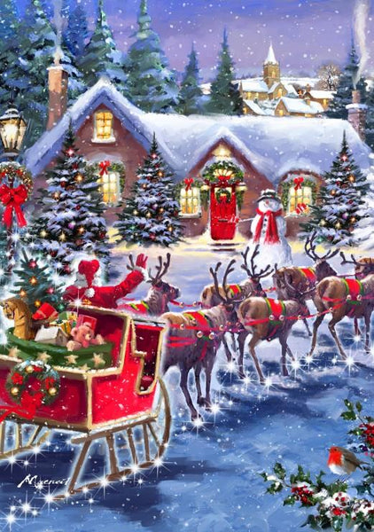 Bluebird Santa And Sleigh Jigsaw Puzzle (500 Pieces)