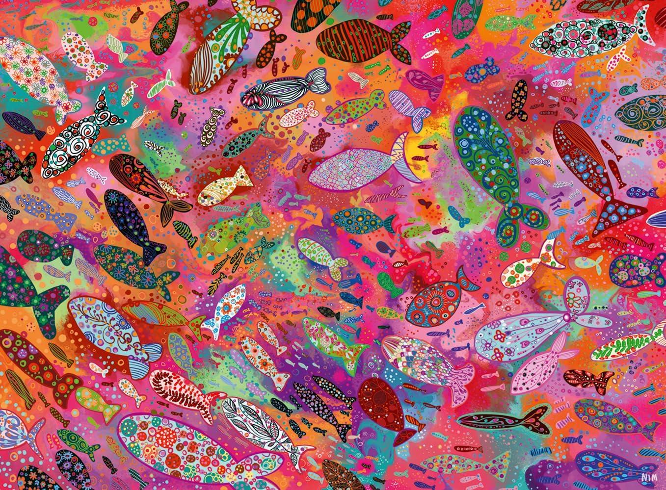 Ravensburger Fish in Fuchsia Jigsaw Puzzle (500 Pieces) – PDK