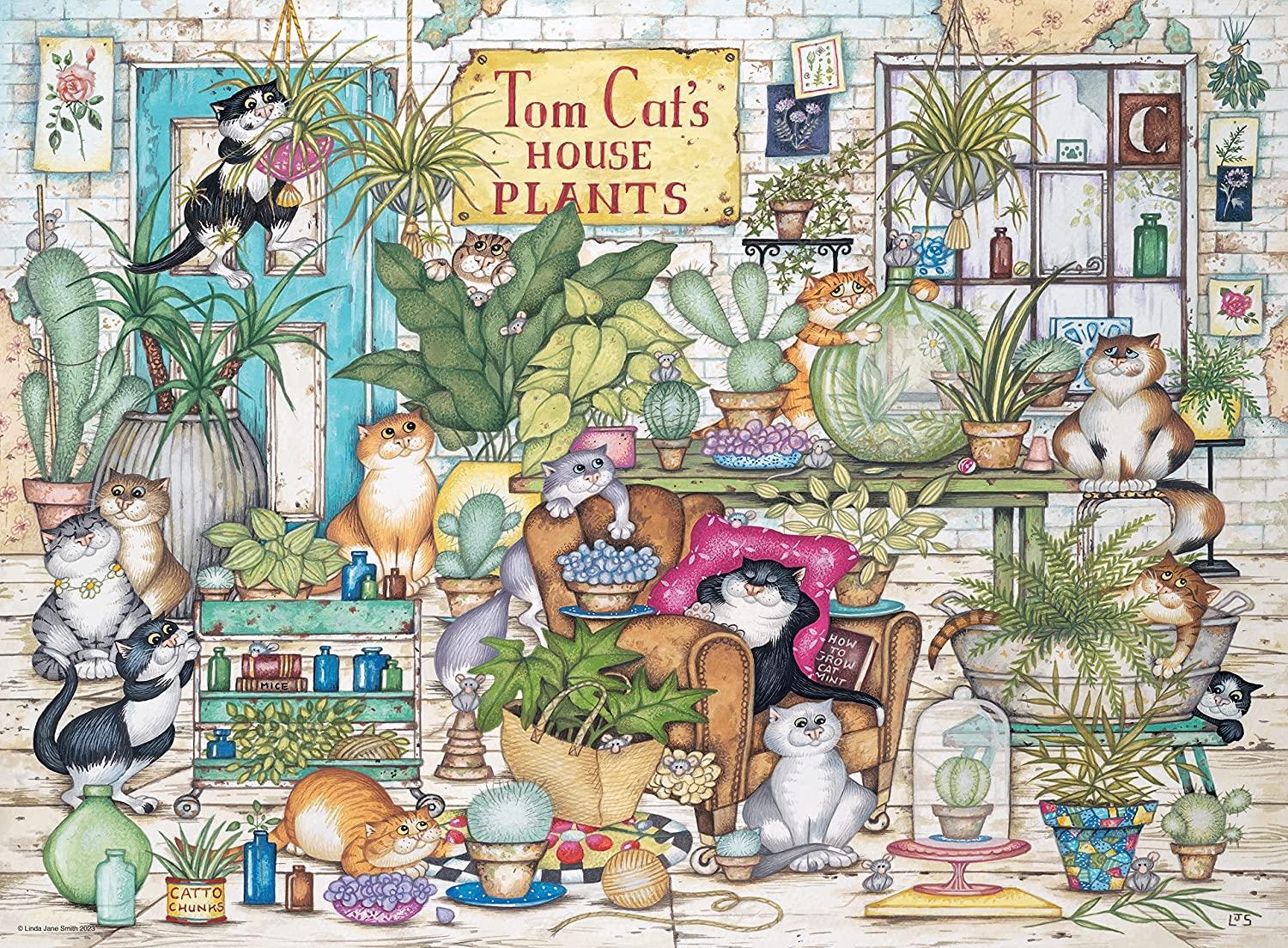Ravensburger Crazy Cats Tom Cat's House Plants Jigsaw Puzzle (500 Pieces)