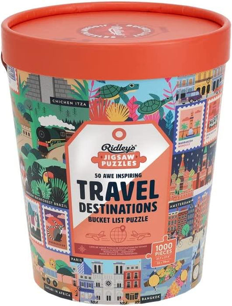 Ridley's 50 Awe-Inspiring Travel Destinations Bucket List Jigsaw Puzzle (1000 Pieces)