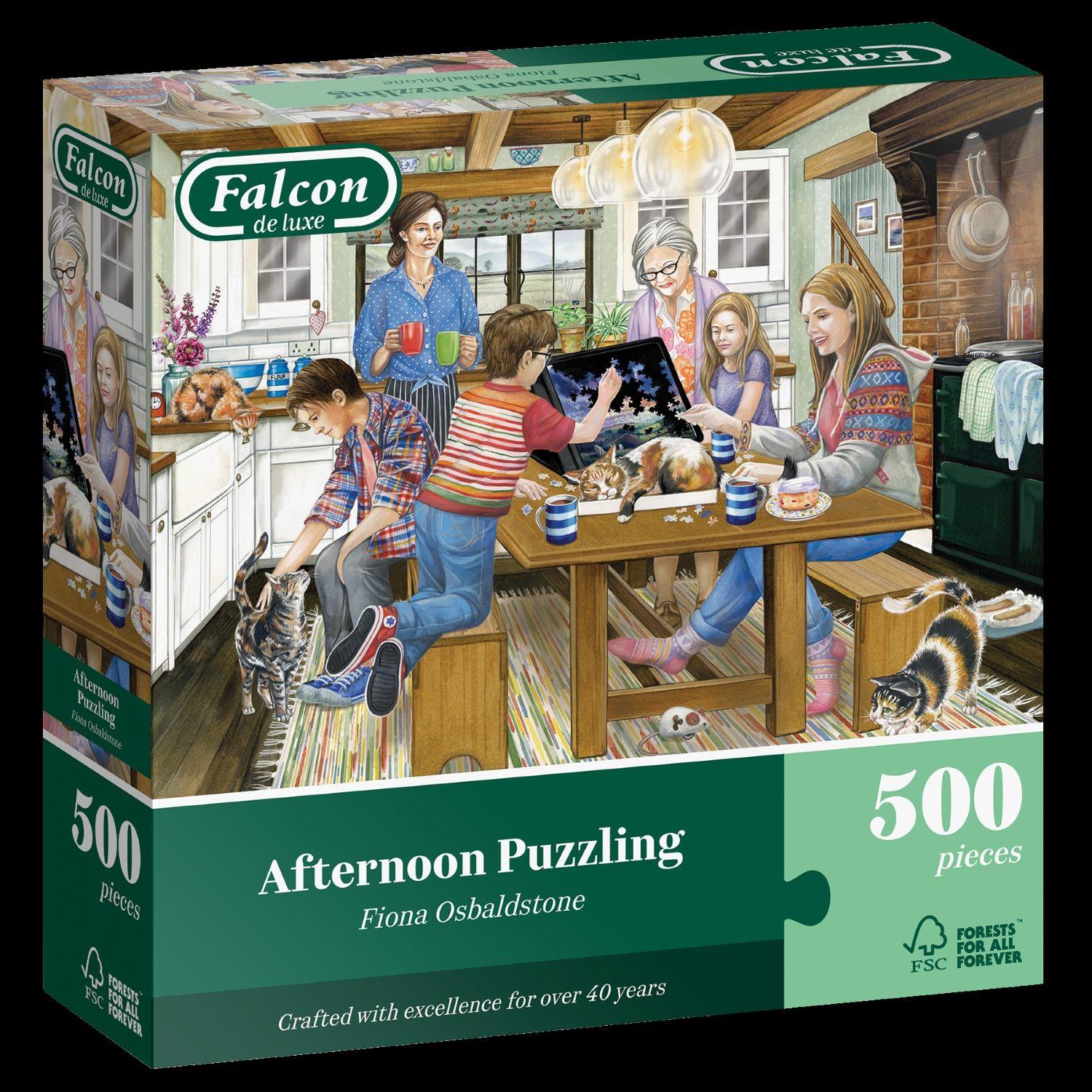 Falcon Deluxe Afternoon Puzzling Jigsaw Puzzle (500 Pieces) DAMAGED BOX