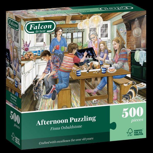 Falcon Deluxe Afternoon Puzzling Jigsaw Puzzle (500 Pieces) DAMAGED BOX