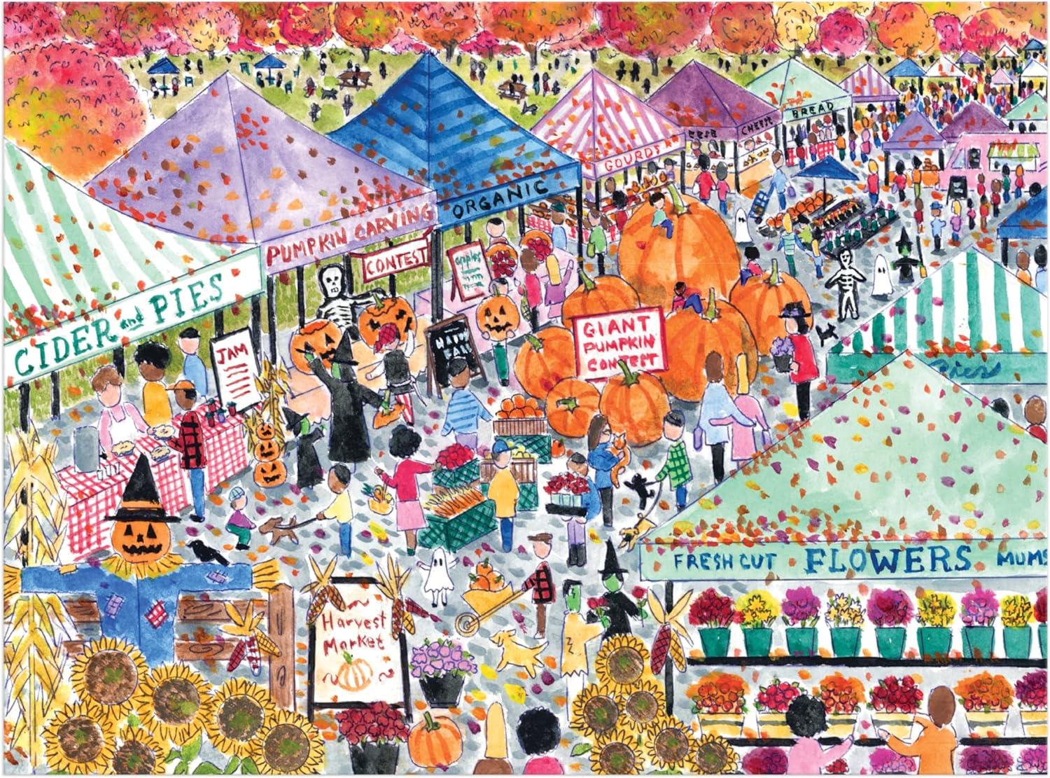 Galison Michael Storrings Harvest Market Jigsaw Puzzle (1000 Pieces)