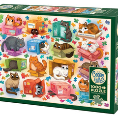 Cobble Hill Cats vs Puzzles Jigsaw Puzzle (1000 Pieces)
