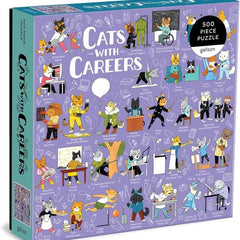 Galison Cats with Careers Jigsaw Puzzle (500 Pieces)