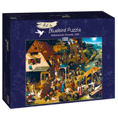 Bluebird Art Bruegel the Elder - Netherlandish Proverbs Jigsaw Puzzle (1000 Pieces)