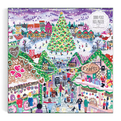 Galison Michael Storrings Holiday Village Market Foil Jigsaw Puzzle (1000 Pieces)