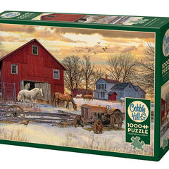 Cobble Hill Winter on the Farm Jigsaw Puzzle (1000 Pieces)