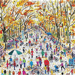 Galison Fall in Central Park, Michael Storrings Jigsaw Puzzle (1000 Pieces)