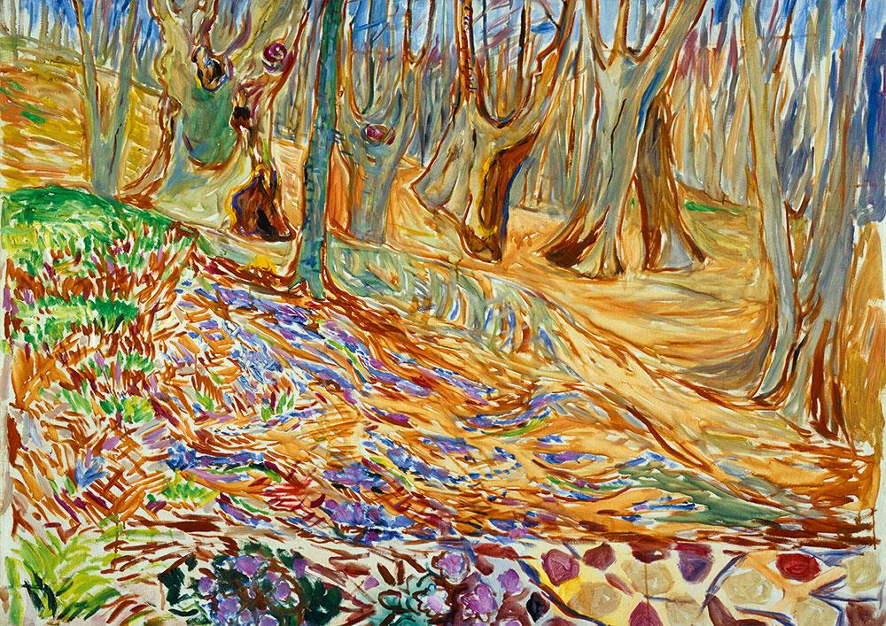 Bluebird Art Munch - Elm Forrest in Spring, 1923 Jigsaw Puzzle (1000 Pieces)